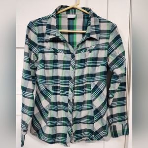 Columbia Green & Blue Flannel - size M